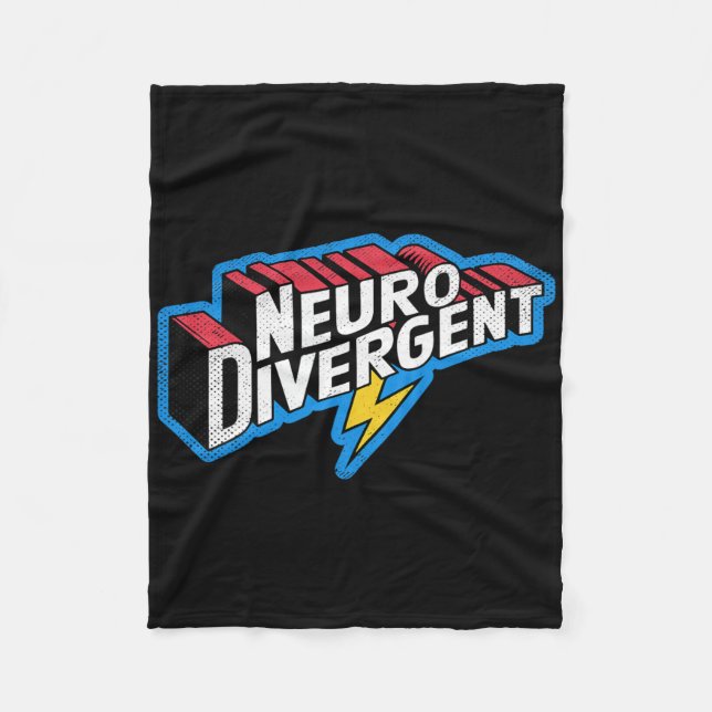 Neurodivergent Add Autismus Hero Asd Celebrate Neu Fleecedecke (Vorderseite)