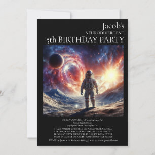 Neurodivergent Autiste Invitation de fête d'annive
