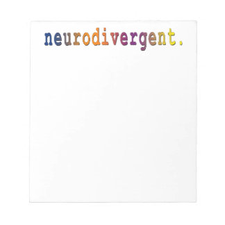 neurodivergent. bloc-notes