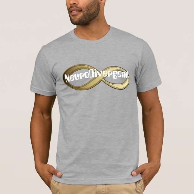NeuroDivergent Gold Infinity Shirt (Vorderseite)