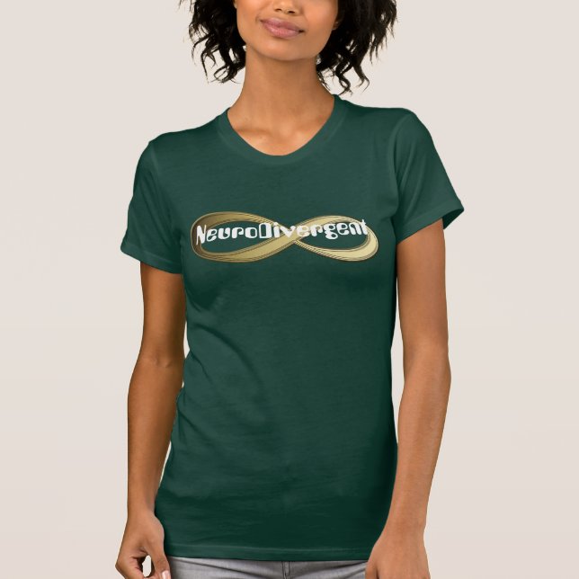 NeuroDivergent Gold Infinity Shirt (Vorderseite)