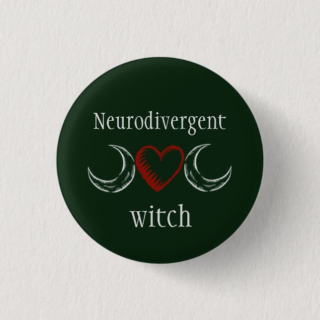Neurodivergent Hexe Button (Vorderseite)