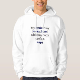  Neurodivergent Humor | Brain Runs Marathons ADHD  Hoodie