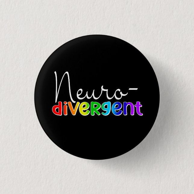 Neurodivergent | Neuroversity Awareness Rainbow Button (Vorderseite)