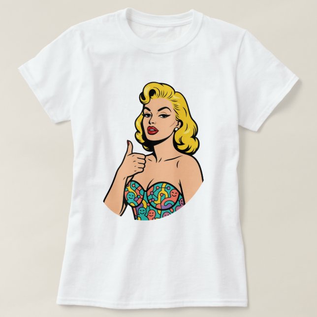 Neurodivergent Pop Art - Open Mind Marilyn Style T-Shirt (Design vorne)