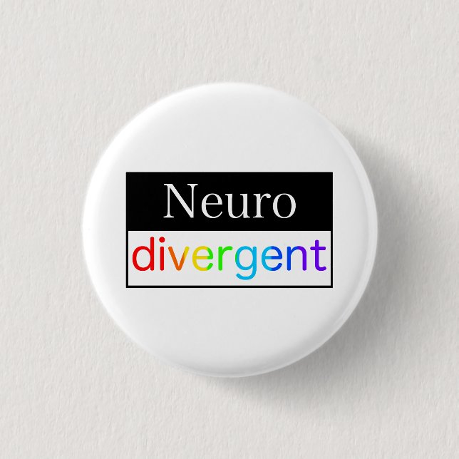 Neurodivergent | Sensibilisierung für die Neurovie Button (Vorderseite)