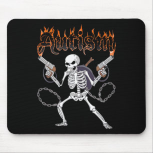Neurodivergent Skelett Krieger-Autismus Bewusstsei Mousepad