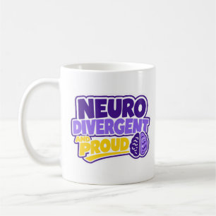 Neurodivergent und stolz Gehirn Kaffeetasse
