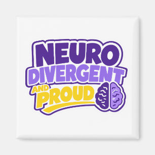 Neurodivergent und Stolz Gehirn Magnet