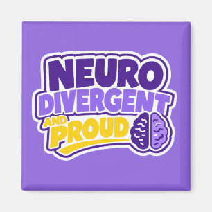 Neurodivergent und stolz Gehirn Magnet