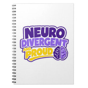 Neurodivergent und stolz Gehirn Notizblock