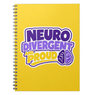 Neurodivergent und stolz Gehirn Notizblock