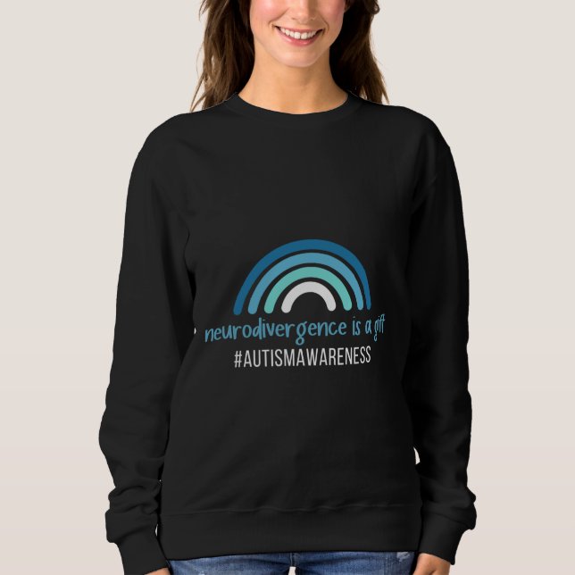 Neurodivergenz ist ein Welttag des Autismus-Bewuss Sweatshirt (Vorderseite)