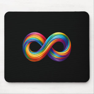Neurodivergenz Unendlichkeit Zeichen Regenbogen Sy Mousepad