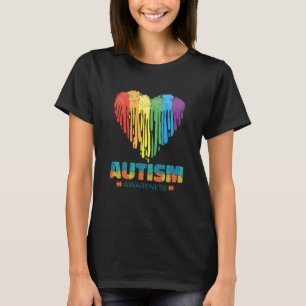 Neurodiverse Liebe Farbige Spektrum-Puzzle Autismu T-Shirt