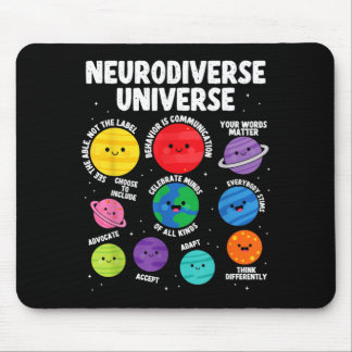 Neurodiverse Universum Autismus Planeten Mousepad