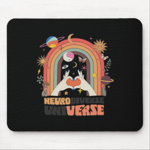 Neurodiverser Universe Celestial Retro Autismus Aw Mousepad
