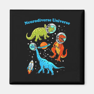 Neurodiverser Universum Dinosaurier Weltraum Adhd Magnet