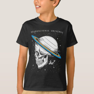 Neurodiverser Universum Schädel Neurovielfalt Auti T-Shirt