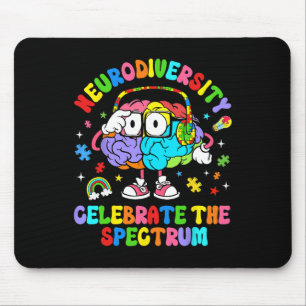 Neurodiversität Feiert Das Spektrum Gehirn Autismu Mousepad