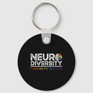 Neurodiversität feiert psychische Gesundheit Adhs  Schlüsselanhänger
