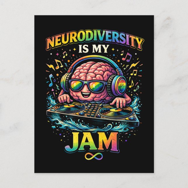 Neurodiversität ist mein Ding Postkarte (Vorderseite)