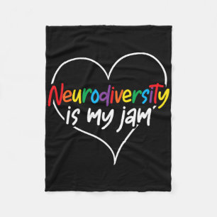 Neurodiversität ist mein Jam Heart Autismus-Bewuss Fleecedecke