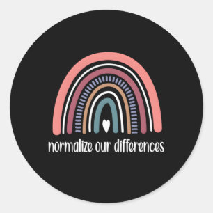 Neurodiversität Regenbogenautismus Neurodivergent Runder Aufkleber