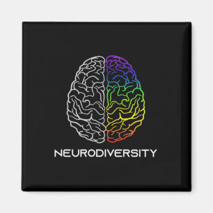 Neurodiversität umarmen Autismus Adhd Asd Regenbog Magnet
