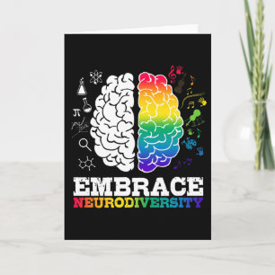 Neurodiversität Umarmung Gehirn Cool Autismus-Bewu Karte