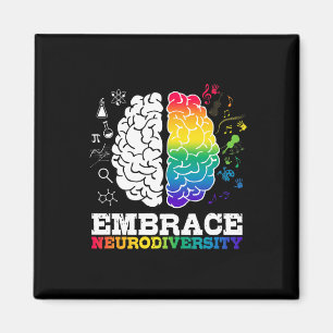 Neurodiversität Umarmung Gehirn Cool Autismus-Bewu Magnet