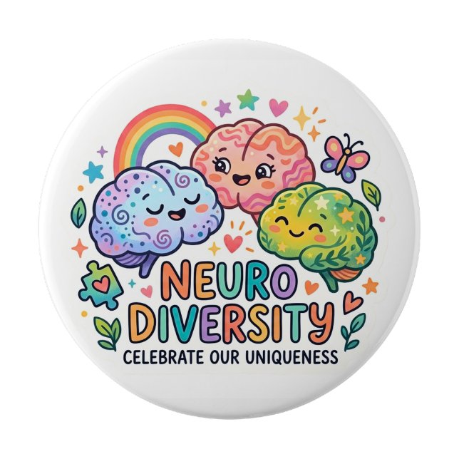Neurodiversitäts-Lustiger Pin-Button Button (Neuro Diversity Funny Pin button)