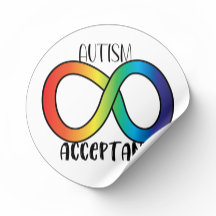 Neurodiversity Autism Acceptance Rainbow Button