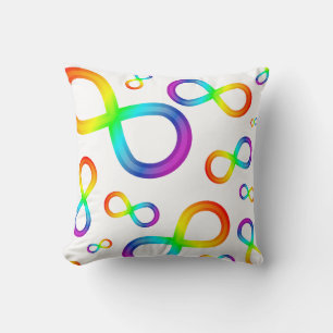 Neurodiversity-Autismus Rainbow-Infinity-Symbol Kissen