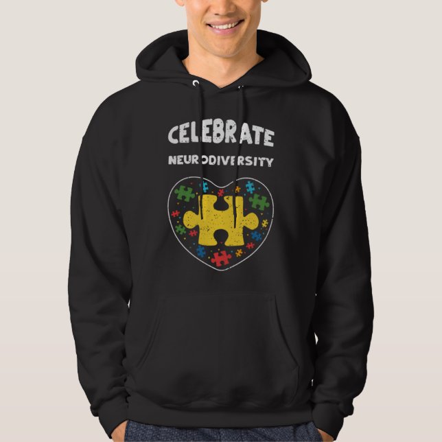Neurodiversity Celebrate Neurodiversity  Autism Aw Hoodie (Vorderseite)