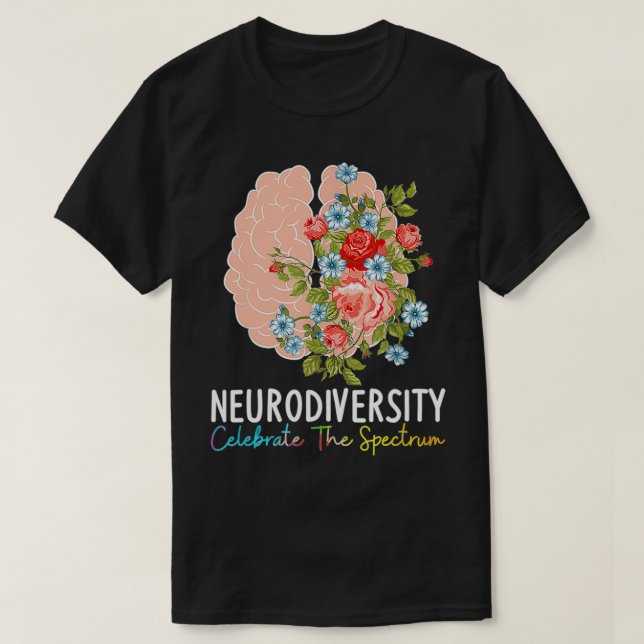 Neurodiversity Celebrate The Spectrum ADHD Brain A T-Shirt (Design vorne)