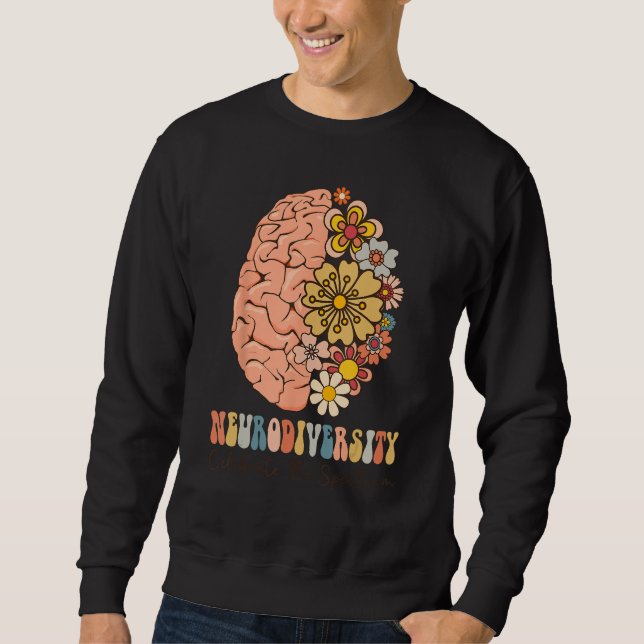 Neurodiversity celebrate the spectrum Brain Autism Sweatshirt (Vorderseite)