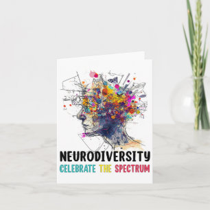 Neurodiversity Hirn Autismus Bewusstsein für Adhor Karte