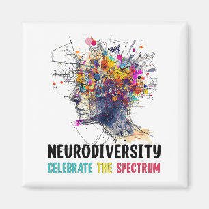 Neurodiversity Hirn Autismus Bewusstsein für Adhor Magnet