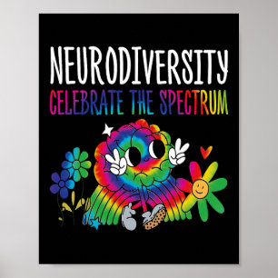 Neurodiversity Hirn Autismus Bewusstsein für Adhor Poster