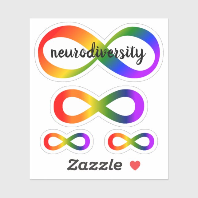 Neurodiversity-Infinititäten - Aufkleber für Vinyl (Blatt)