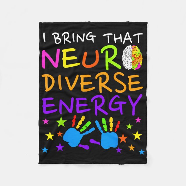 Neurodiversity Kinder Jungen Autismus Bewusstsein  Fleecedecke (Vorderseite)