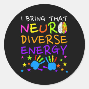 Neurodiversity Kinder Jungen Autismus Bewusstsein Runder Aufkleber
