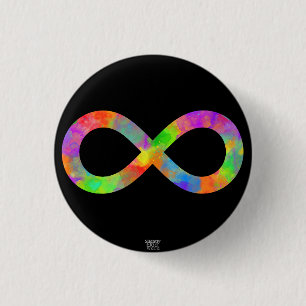 Neurodiversity-Regenbogen-Lemniscet/Infinity-Symbo Button