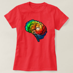 Neurodiversity Stolz-Regenbogen-Gehirn-Shirt T-Shirt
