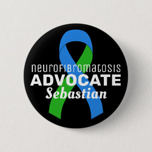 Neurofibromatose Advocatus Ribbon Black Button