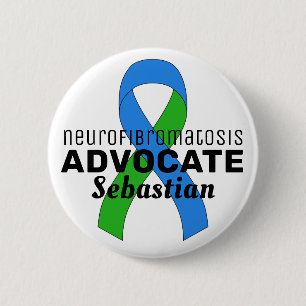 Neurofibromatose Advocatus Ribbon White Button