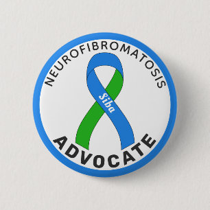 Neurofibromatose Advocatus Ribbon White Button