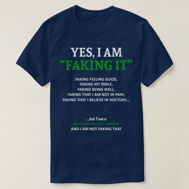 Neurofibromatose - Bewusstsein, das ich hier tue T-Shirt (Design vorne)