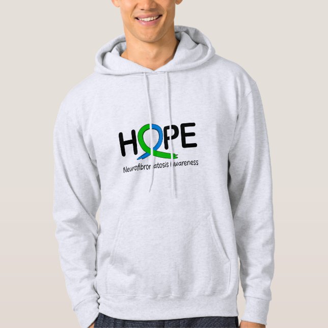 Neurofibromatose Bewusstseinsband der Hoffnung Hoodie (Vorderseite)